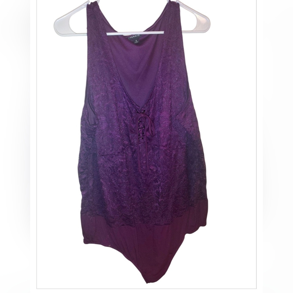 Torrid Purple Tank Lace Body Suit.